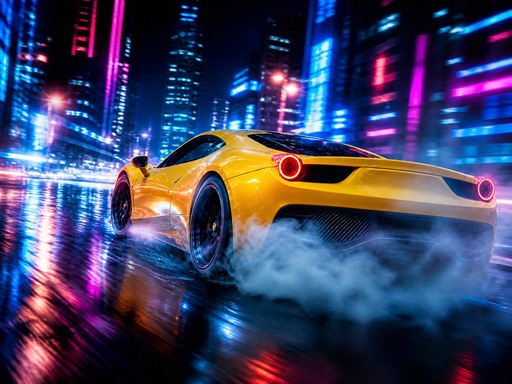 Play Neon City Drift Racing
