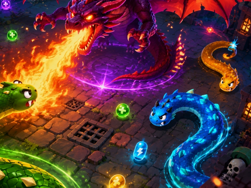 Play Tailoff.io: Snake Dragon Arena